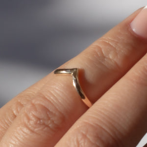 Pointed Hammered Ring