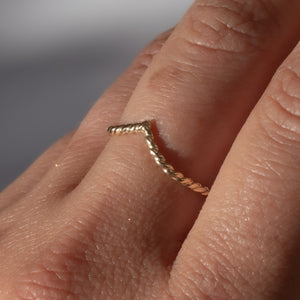 Thick Twisted Point Ring