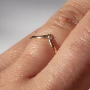 Pointed Hammered Ring - Thin