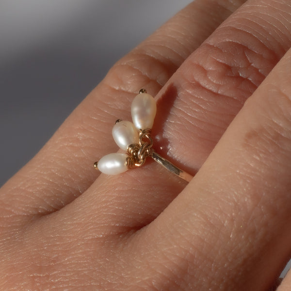 Pearl Charm Ring