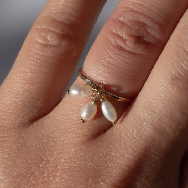 Pearl Charm Ring