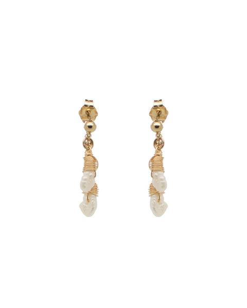 Freshwater Pearl Chain Studs