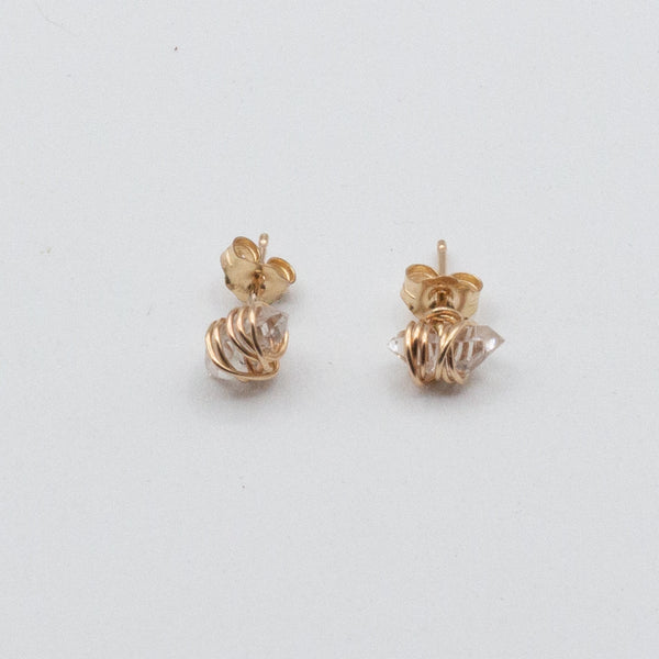 Raw Herkimer Diamond Studs