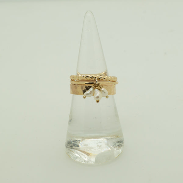 Pearl Charm Ring