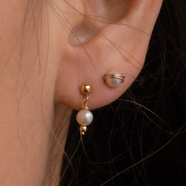 Pearl Charm Studs