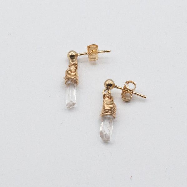 Quartz Charm Studs