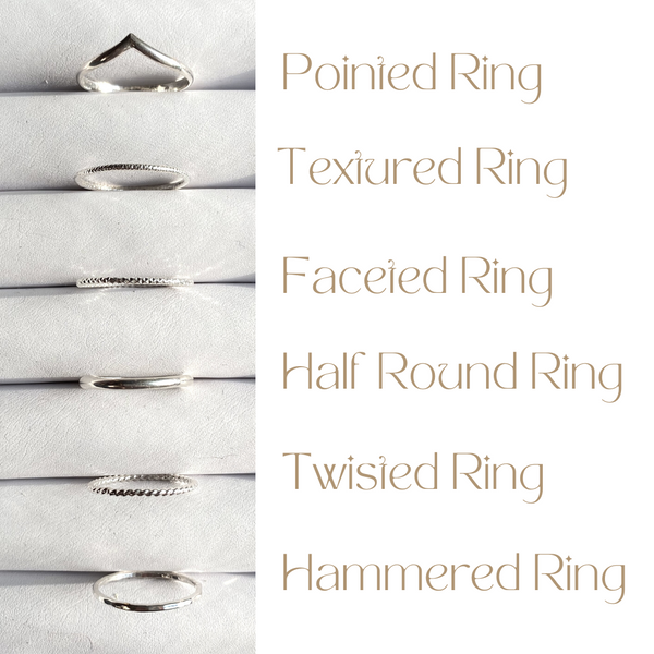 SILVER CUSTOMIZED SET: Basic Rings