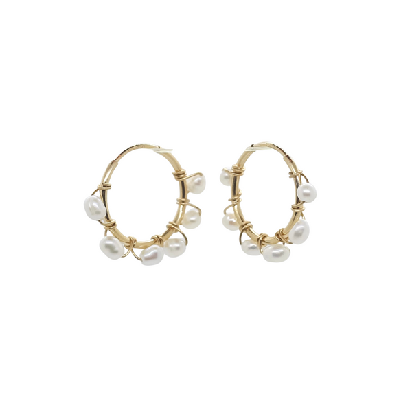 Freshwater Pearl Hoops