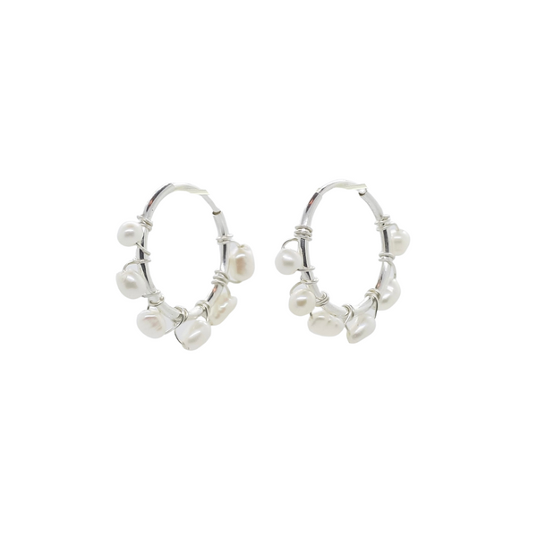 Freshwater Pearl Hoops