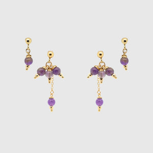 Amethyst Stud Set