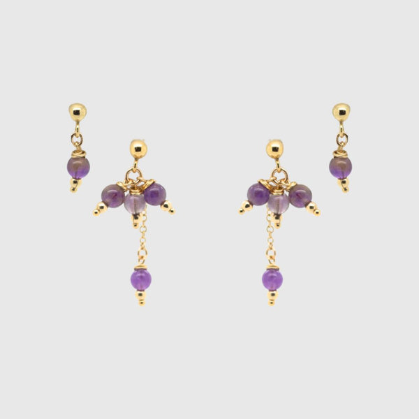 Amethyst Stud Set