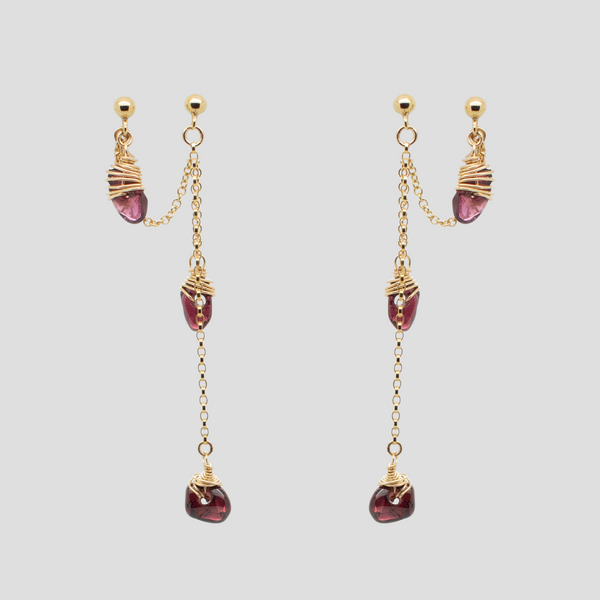 Garnet Shape-Shifting Earring Set