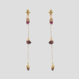 Falling Garnet Earrings