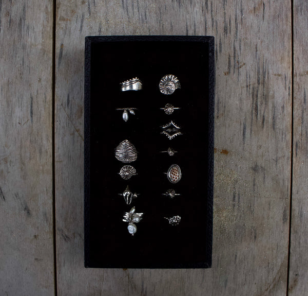 Shell Ring Bezel Set