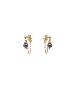 Black Pearl Chainback Stud