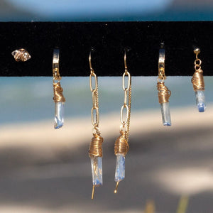 OOAK QUARTZ CRYSTAL EARRING SET