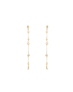 One-Of-A-Kind Falling Pearl Earrings