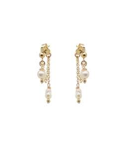 Freshwater Pearl Chain Studs
