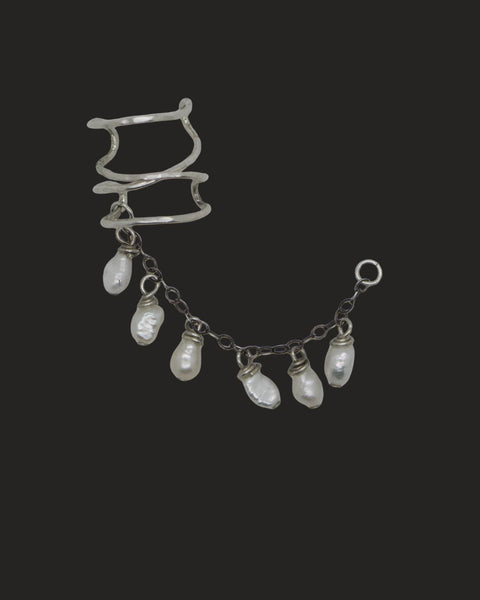 Pearl Ear Cuff Chain