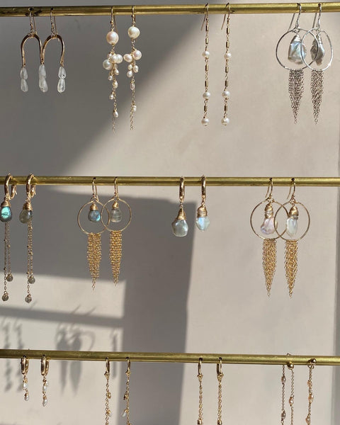 Modern Pearl Earrings